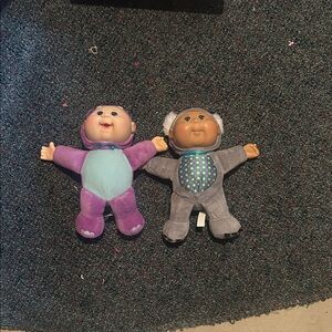 Vintage Adorable cabbage, patch kids Plush Doll Set - Purple and Gray